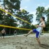 Shark-Attack und Fallrückzieher: In Karlsruhe wird jetzt Footvolley gespielt