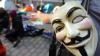 Eine sogenannte Anonymus-Maske in Hamburg.
