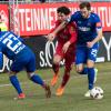 24.03.2018, xomx, Fussball 3.Liga, Wuerzburger Kickers - Karlsruher SC, emspor v.l. Fabio Kaufmann (FC Wuerzburger Kickers #22) und Jonas Föhrenbach (Karlsruher SC #25) im Zweikampf.