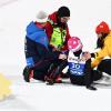 Luisa Görlich musste nach ihrem Sprung behandelt werden.