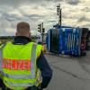 Nach Brand in Bruchsal: Umgestürzter LKW sorgt für Chaos