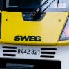 Das Logo der SWEG auf einem Zug.