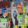 Arnd Peiffer (r) vertritt in diesem Winter Rekordweltmeisterin Magdalena Neuner in den Biathlon-Sendungen des Fernsehsenders ARD.