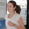 Anna-Lena bereitet sich auf ihren Lauf beim Baden-Marathon vor.