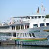 Das niederländische Schiff «Prinses Christina» ankert in Germersheim. Foto: Uwe Anspach/Archiv