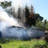 Brand in Stutensee: Gartenfeuer gerät außer Kontrolle