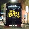 Der Mannschaftsbus der Fußballmannschaft von Borussia Dortmund.