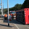 Rettungskräfte waren am Montagmorgen am Bahnhof Busenbach tätig, da hier ein Radfahrer von einer Bahn erfasst wurde. Rettungskräfte waren am Montagmorgen am Bahnhof Busenbach tätig, da hier ein Radfahrer von einer Bahn erfasst wurde.
