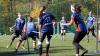 Die Rheinos Bonn (dunkelblau) in Formation um die Leipziger Ringe beim Deutschen Quidditch-Ligafinale 2017.
