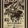Checkpoint Charlie, 1972, Veranstaltungsplakat zur Deutschland-Tournee der Gruppe Checkpoint Charlie mit ihrem Programm Notwehr Checkpoint Charlie, 1972, Veranstaltungsplakat zur Deutschland-Tournee der Gruppe Checkpoint Charlie mit ihrem Programm Notwehr