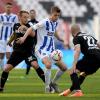 02.05.2016, xfux, Karlsruher SC - SV Sandhausen, emspor, v.l. Thomas Pledl (SV Sandhausen), Jonas Meffert (Karlsruher SC KSC), #svs22