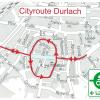Die Fußgängerzone in der Durlacher Pfinztalstraße soll von den Radfahrern umfahren werden. Die Fußgängerzone in der Durlacher Pfinztalstraße soll von den Radfahrern umfahren werden.