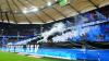 HSV-Fans brennen vor dem Spiel gegen den KSC Pyrotechnik ab.