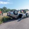 Unfall auf B36 bei Linkenheim: 32-Jähriger überschlägt sich bei Überholmanöver