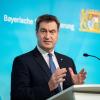 Der bayerische Ministerpräsident Markus Söder informiert nach der Kabinettssitzung über die Entscheidungen über weitere Corona-Maßnahmen.