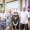 Andy (rechts) mit der Sprüherinnen-Crew Andy (rechts) mit der Sprüherinnen-Crew