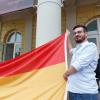 Regenbogenfahne auf Schlossturm Regenbogenfahne auf Schlossturm