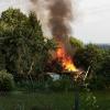 Karlsbad-Langensteinbach: Defekte Photovoltaikanlage löst Brand in Gartenhütte aus