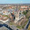 Herz Jesu Kirche Ettlingen, Blickrichtung Norden. Herz Jesu Kirche Ettlingen, Blickrichtung Norden.