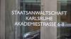 Staatsanwaltschaft Karlsruhe Staatsanwaltschaft Karlsruhe