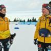 Vanessa Voigt (l) und Selina Grotian: Die Freundinnen freuen sich auf das erste Heimrennen in Oberhof.