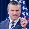 US-Verteidigungsminister Pete Hegseth spricht während einer Pressekonferenz im Pentagon zu den US-Angriffen auf Atomanlagen im Iran.
