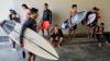 Luftalarm am Surfstrand in Israel