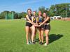 Süddeutsche Meisterschaften in Kandel: das U23 Quartett vom LAZ Kreis Würzburg holt Bronze über 4x400m (von links): Martha Killich, Nicole Jansen, Matilda Hoos und Stella Kilian.