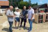 Freuen sich über den Beginn der Arbeiten (von links): Projektbeauftragter Gabriel Malek, Gemeindeleitung Erika Petrich, Architekt Jan Joachim sowie Pastor Philipp Steinweber. 