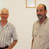 Bauingenieur Dr. Bernhard Mohr(links) und Restaurator Erwin Merath berichten bei einem Infoabend über die Sanierung der Wallfahrtskirche Maria Hilf in Eisenberg-Speiden.