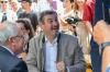 Sichtlich gut gelaunt war Ministerpräsident Markus Söder beim Tag der Franken in Haßfurt.
