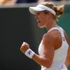 Laura Siegemund schreit ihre Freude hinaus. Laura Siegemund schreit ihre Freude hinaus.