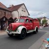 Auch ein altehrwürdiges Feuerwehrauto fuhr durch Esselbach.