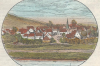 Eine kolorierte Zeichnung von Hofstetten um 1900.