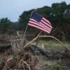 Eine US-Flagge. Eine US-Flagge.