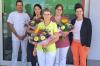 Helmer Kraus, ärztlicher Leiter (von links), Lisa Eck, Anna Maria Räth, Lea Gegner und Geschäftsführerin Gesine Dietze freuen sich über den Umzug.