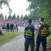 Auch am Tanzrondell sind die Hilfskräfte des Roten Kreuzes beim Kaufbeurer Tänzelfest gefragt.