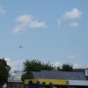 Ein Transportflugzeug des Typs A400M flog am 15. Juli im Tiefflug über Bad Neustadt.