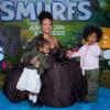 Rihanna und ihre Söhne Riot Rose Mayers (l) und RZA Athelston Mayers (r) bei der Premiere.