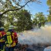 Im Ettlinger Vogelsangweg brannten am 17. Juli drei Gebäude.