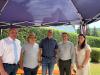 Feierten das Sommerfest im Seniorenzentrum Röttingen: (von links)  Alois Fischer,  Fernando Gabel, Steffen Romstöck, Robert Scheller und Saskia Düring