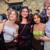 Hunderte von menschen treffen sich bei Wein am Stein, um wein zu trinken und gute musik zu hören