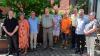 Vorsitzender Frank Schreiber (von links), Stellvertreterin Brigitte Liebler und die Jubilare Winfried Krückel, Karl Gregor, Beisitzer Dominik Funk, Jubilare Lothar Wirsching und Karl-Heinz Diener sowie Schriftführer Winfried Väth und Beisitzerin Gabi Diener.