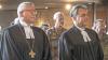 Der evangelische Militärbischof Bernhard Felmberg (links) war aus Berlin angereist, um die Installation von Militärpfarrer Bernhard Ziegler (rechts) vorzunehmen.