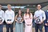 Die Jahrgangsbesten der 9. Klasse (von links): Arne Heinle, Marvin Spahn, Emily Rüttinger, Karyna Pikhur, David Ketenis und Julian Fischer.