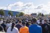 Während der Kundgebung beim ZF-Werk Süd in Schweinfurt am 29.07.2025 wurde eine Live-Schaltung zur Kundgebung nach Friedrichshafen eingerichtet, wo ab heute der Aufsichtsrat über die Zukunft von ZF verhandelt.
