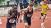Flott unterwegs: Fabian Ehehalt (Bildmitte) bei der bayerischen Leichtathletik-Meisterschaft in Ingolstadt.
