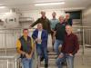Die Unterbalbacher Stadträte mit Ortsvorsteher Jürgen Segeritz, Harald Rudelgaß, Bürgermeister Lukas Braun, Fabian Schwab, Wassermeister Jürgen Röckert, Alois Imhof, Tiefbauer Oliver Litterer bei der Besichtigung des neuen Wasser-Hochbehälters in Unterbalbach.