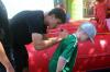 FC 05-Talent Luka Kalandia erfüllte den kleinen und großen FC 05-Fans Autogrammwünsche auf dem Fanfest am Marktplatz.