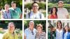 Touristen aus aller Welt schauen sich den Hofgarten an (von links oben): Wanda und Silvio van de Morder (Niederlande), Rongwei Zha (China), Karina Quintanilla (Belize) und Felix Mehler, Anita Deshmukh (Indien), Jan und Mariann Michels (Niederlande) und Kandiah Kanagandram, Heidi Cotter und Elena Kanagandram (USA).        